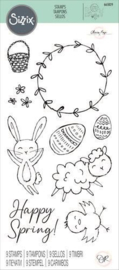 665829 Sizzix Clear Stamps Spring Essentials  Olivia Rose  9PK