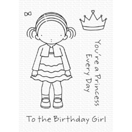 PI305 My Favorite Things Pure Innocence Stamps Birthday Girl 3"X4"