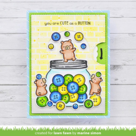 LF3063 Lawn Fawn Clear Stamps How You Bean? Buttons Add-On 3"X4"