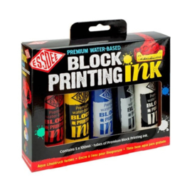 LPIA5R Essdee Block Printing Ink Primary Colours 5x100ml