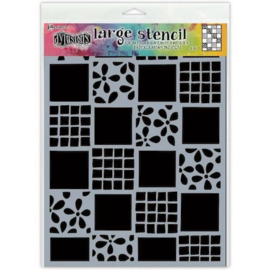 DYS75325 Ranger Dylusions Stencils Square Dance Large