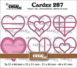 115634/5487 Crealies Cardzz Elements Harten CLCZ287