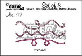 115634/0649 Crealies Set of 3 no. 49 slingers voor ballonnen CLSet49