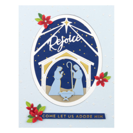 S5-467 Spellbinders Rejoice Nativity Etched Dies