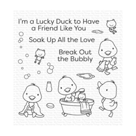 CS553 My Favorite Things Clearly Sentimental Stamps Lucky Duck 4"X4"