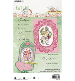 SL-NL-STAMP593 StudioLight Background stamps Sentiments and florals Nature Lover nr.593
