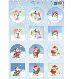 HK1717 Marianne Design Hetty's Minis - Snowmen & Santa