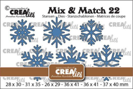 CLMix22 Crealies Mix & Match no. 22 Sneeuwvlokken