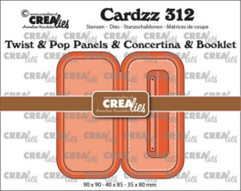 CLCZ312  Crealies Cardzz Twist & pop up - mini boekje B
