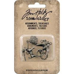 TH93572 dea-Ology Metal Adornments Treasures Charms & Accents 8/Pkg