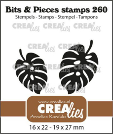 CLBP260 Crealies Clearstamp Bits & Pieces Botanisch blad 2x