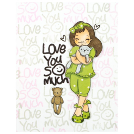STP040 Spellbinders Clear Acrylic Stamps Darling Hugs By Mayline Jung