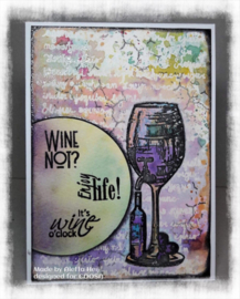 COC-063  COOSA Crafts clearstamps A7 Wine setting