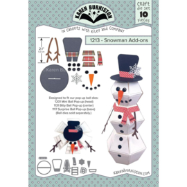 KBR1213 Karen Burniston Dies Snowman Add-Ons