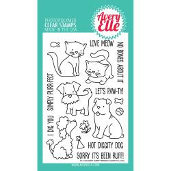 305537 Avery Elle Clear Stamp Set More Furry Friends 4"X6"