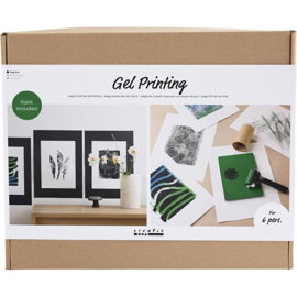 97822 Creativ Company Mega Creatieve Box gelprinten, Kleurrijke prints
