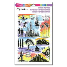 628810 Stampendous Perfectly Clear Stamps Sunrise Sunset