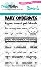 CDST-0080 CarlijnDesign Stempels Baby Onderweg