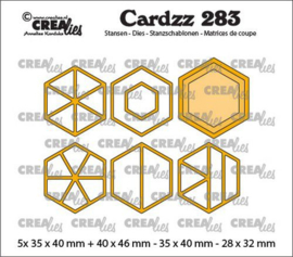 CLCZ283 Crealies Cardzz Elements Zeshoeken