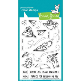 LF3130 Lawn Fawn Clear Stamp Set Just Plane Awesome