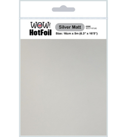 W217-RP140 - Hot Foil 16cm x 5mtr, Silver Matt
