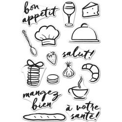 HA-CM148 Hero Arts Clear Stamps Bon Appetit 4"X6"