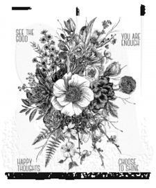 CMS366  Tim Holtz Cling Stamps Glorious Garden 7"X8.5"