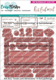 CDHF-0023 CarlijnDesign Hot Foil Leuke Post Adreslabel