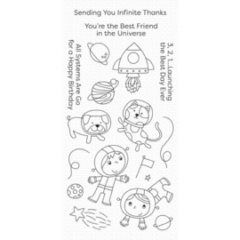 CS488 My Favorite Things Clear Stamps Best Friends In The Universe 4"X8"