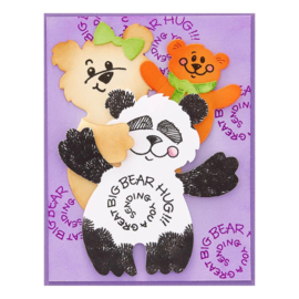 692204 Stampendous Clear Stamps Bear Hugs Faces And Sentiments