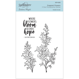 STP033 Spellbinders Clear Acrylic Stamps Fragrant Flowers