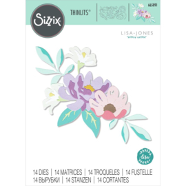 665891 Sizzix Thinlits Dies Layered Summer Flowers By Lisa Jones