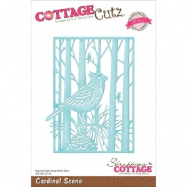 500642 CottageCutz Elites Die Cardinal Scene