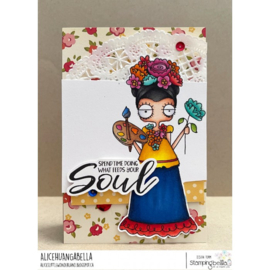 653982 Stamping Bella Cling Stamps Oddball Frida