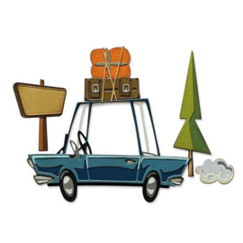 666288 Sizzix Thinlits Die Set Road Trip Colorize Tim Holtz 25PK