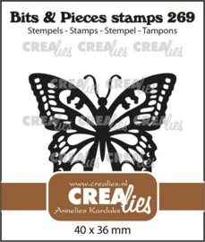 CLBP269 Crealies Clearstamp Bits & pieces Zwaluwstaart vlinder