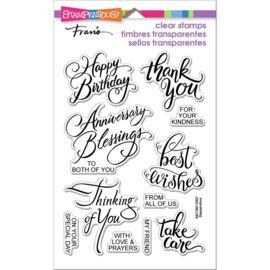 654043 Stampendous Perfectly Clear Stamps Brushed Messages