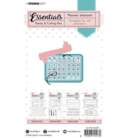 SL-PES-SCD01 StudioLight Stamp & Cutting Die Monthly calendar Planner Essentials nr.01