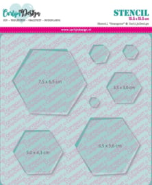 CDSC-0020 CarlijnDesign Stencil Hexagons