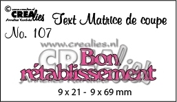 115634/3807 Crealies Tekststans (FR) Bon rétablissement