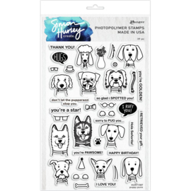 617500 Simon Hurley create Cling Stamps  Puppy Pals 6"X9"