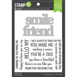 704428 Hero Arts Stamp & Cut Smile Friend XL