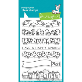 LF1896 Lawn Fawn Clear Stamps Simply Celebrate Spring 4"X6"