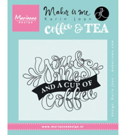 KJ1709 Marianne Design stempel Quote You & Me and a cup of coffee