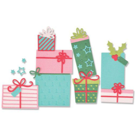 665947 Sizzix Thinlits Die Set Festive Gifts Lisa Jones