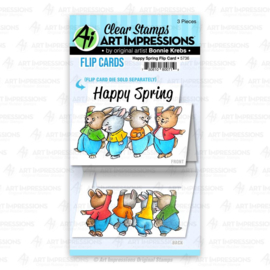 687369 Art Impressions Flip Card Clear Stamp Happy Spring