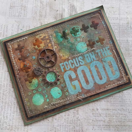 CMS 433 Tim Holtz Cling Stamps Bold Sayings 7"X8.5"