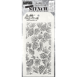 THS 164 Tim Holtz Layered Stencil Pinecones 4.125"X8.5"