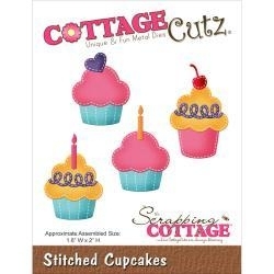 529691 CottageCutz Die Stitched Cupcakes, 1.6"X2"