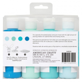 348500 American Crafts Color Pour pouring paint kit tidal